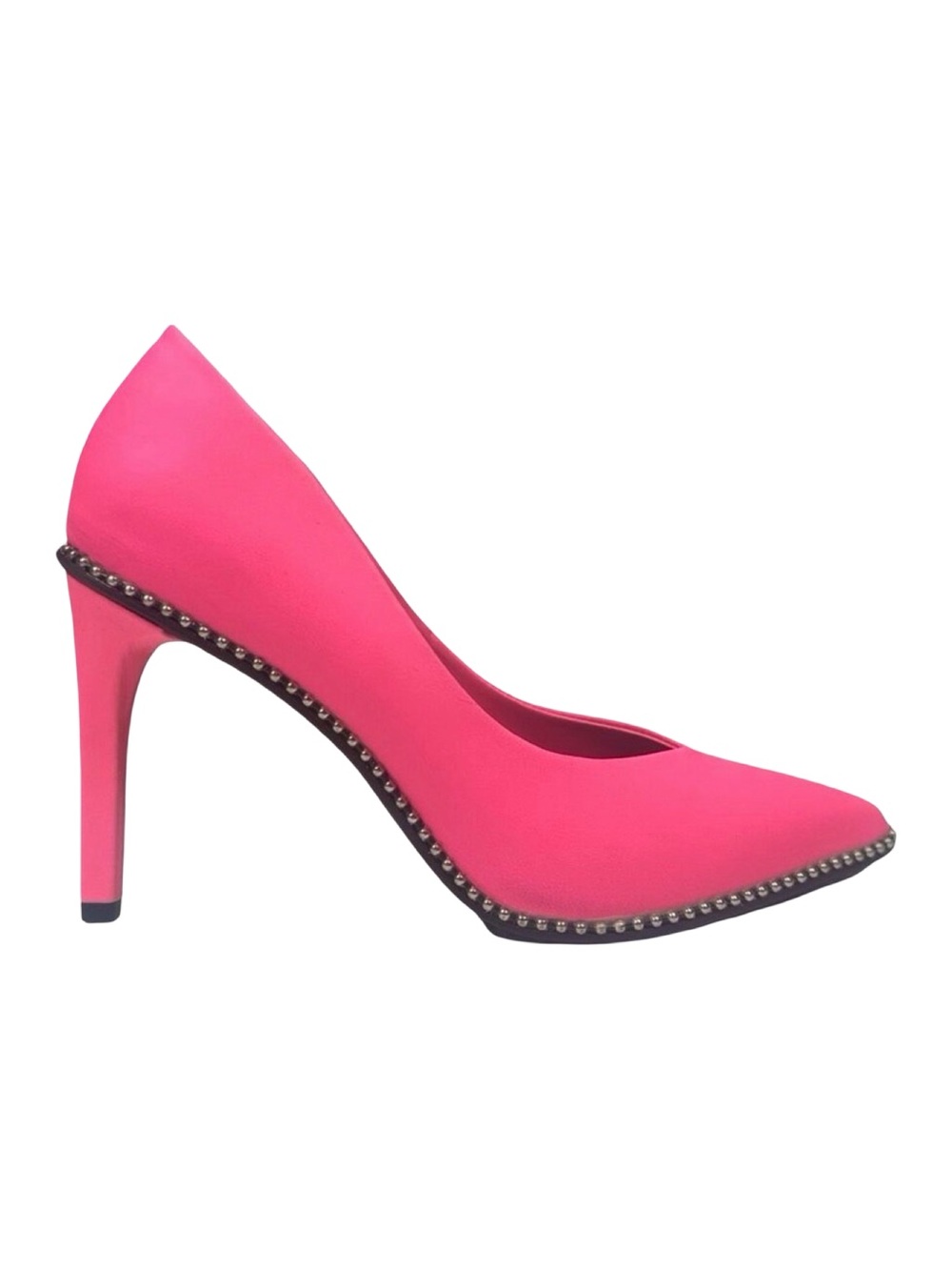 Bar III Binsa P Faux Leather Pointed Toe Stiletto Heels - Hot Pink - Size 6
